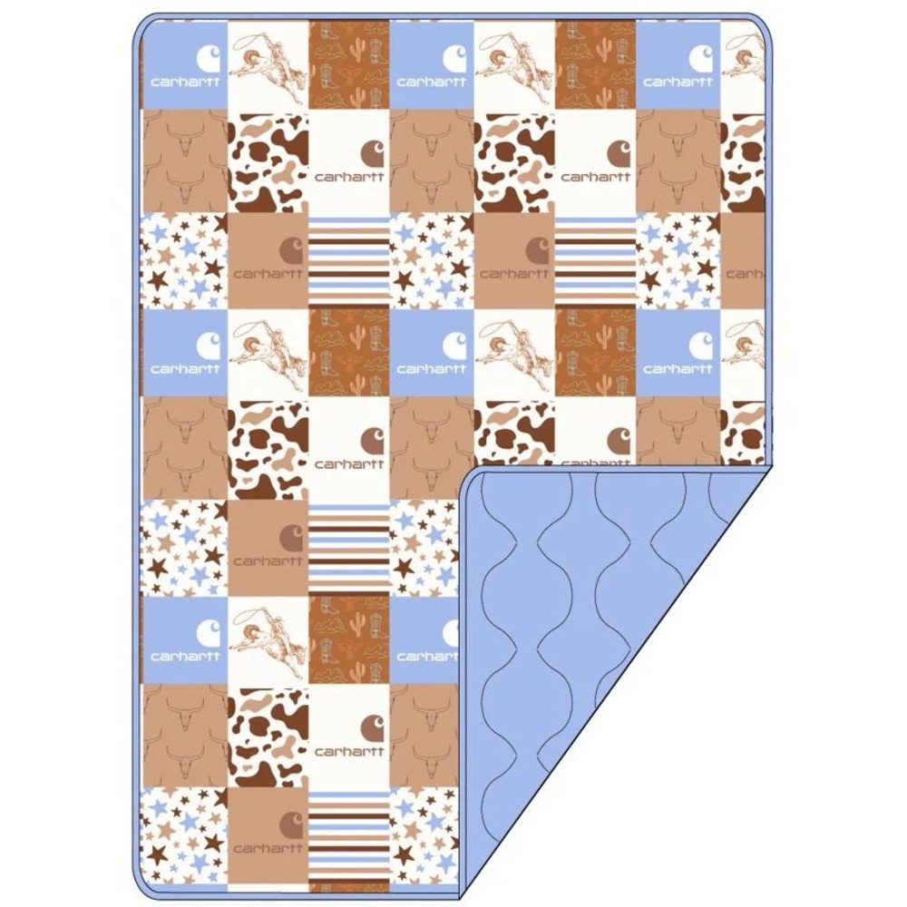 High Society Bamboo Dark Blue Carhartt Quilted Bamboo Toddler Blanket 40x60